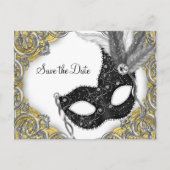 Masquerade Bewaar de datum Aankondigingskaart (Voorkant)
