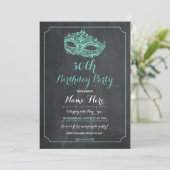 MASQUERADE Birthday Party Mask Invitation 40e 30 (Debout devant)