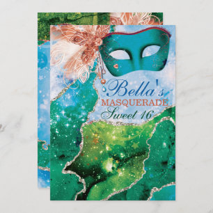 Masquerade Birthday Party-uitnodigingen Kaart