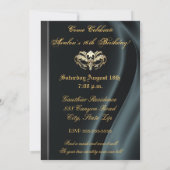 Masquerade Blue Jeweled 16 Invitation (Dos)
