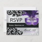 Masquerade bruiloft RSVP Kaarten (Voorkant)