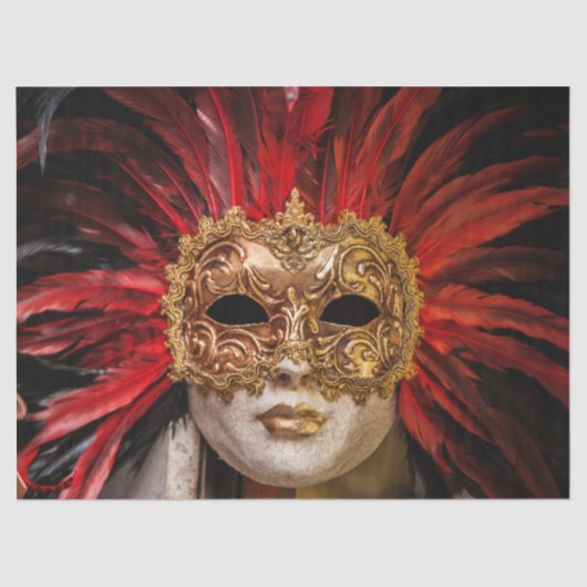 Masquerade Carnival Costume Mask 19 Decoupage Tissuepapier (Voorkant)