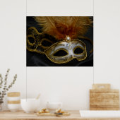 Masquerade Carnival Masker 11 Poster (Keuken)