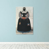 Masquerade costume in de stijl van Henri III (colo Canvas Afdruk (Insitu (Houten vloer))