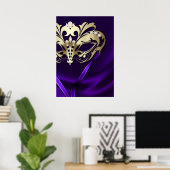 Masquerade de minuit Faux Jewel Purple Poster (Bureau à domicile)