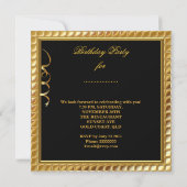 Masquerade Fabulous Gold Black Birthday Party Kaart (Achterkant)