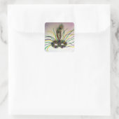 Masquerade Feather Mask Custom Seal Sticker (Tas)