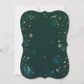 Masquerade, Green Stars Quinceañera Kaart (Achterkant)