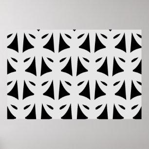 Masquerade in het zwart en zilver poster