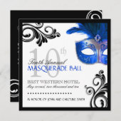 Masquerade Invitation Kaart (Voorkant / Achterkant)