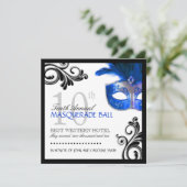 Masquerade Invitation Kaart (Staand voorkant)