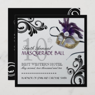 Masquerade Invitation Kaart