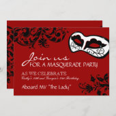Masquerade Invitation Kaart (Voorkant / Achterkant)