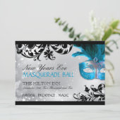 Masquerade Invitation Kaart (Staand voorkant)