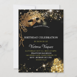 Masquerade Invitation Kaart