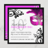 Masquerade Invitation Kaart (Voorkant / Achterkant)