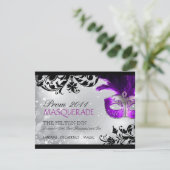 Masquerade Invitation Kaart (Staand voorkant)