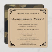  Masquerade Kostuumfeest Kaart (Voorkant / Achterkant)