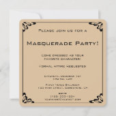 Masquerade Kostuumfeest Kaart (Voorkant)