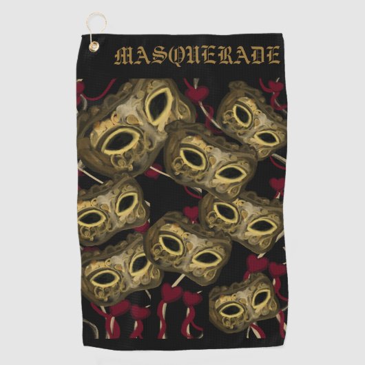 MASQUERADE KUNST GOLFHANDDOEK (Voorkant)