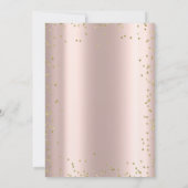 Masquerade, Lace Roos Gold Quinceañera Kaart (Achterkant)