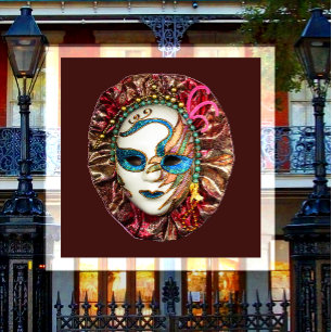 Masquerade, Mardi Gras, Carnavalsmasker Magneet