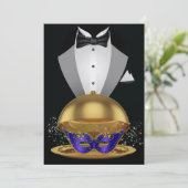 Masquerade / Mardi Gras Elegance Invitation (Debout devant)
