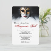 Masquerade Mask Ball Costume Halloween Kaart (Staand voorkant)