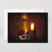 Masquerade Mask Briefkaart (Voorkant / Achterkant)