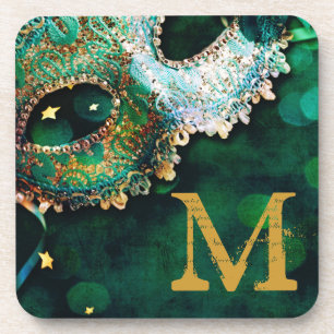 Masquerade Mask Costume Hal Monogram Drink Onderze Drankjes Onderzetter
