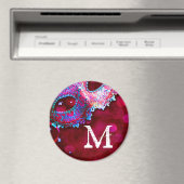 Masquerade Mask Costume Monogram Initiaal Magnet Magneet (Insitu (Vaatwasser))