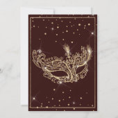 Masquerade mask glitter Sweet 16 Kaart (Achterkant)