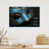 Masquerade Mask Laugh Love Dance Print (Keuken)