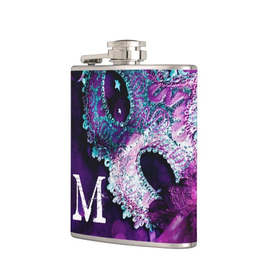 Masquerade Masker Costume Monogram Whiskey Flask Heupfles (Links)
