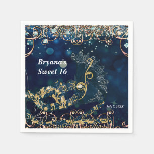 Masquerade Masker Mask Birthday Party Servet