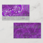 Masquerade Masque Ball Masque Violet Mariage Carte (Devant / Derrière)