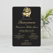 Masquerade Masque Quinceañera Party Invitation (Debout devant)