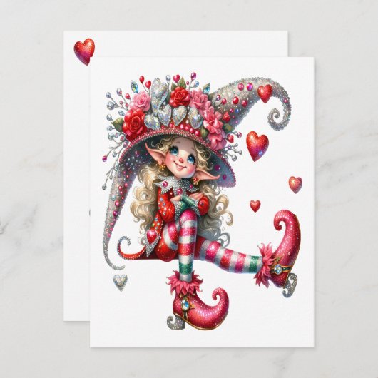 Masquerade Meisje Uitnodiging (Voorkant / Achterkant)