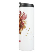 Masquerade Motif Quinceanera Rood Goud ID1031 Thermosbeker (Geroteerd rechts)