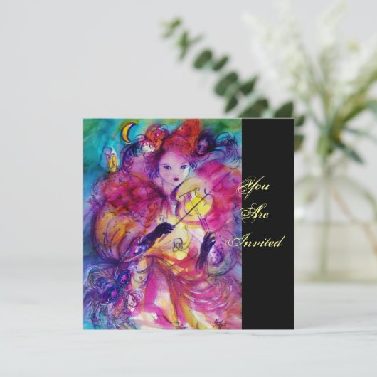 MASQUERADE NACHT PARTIJ KAART (Staand voorkant)