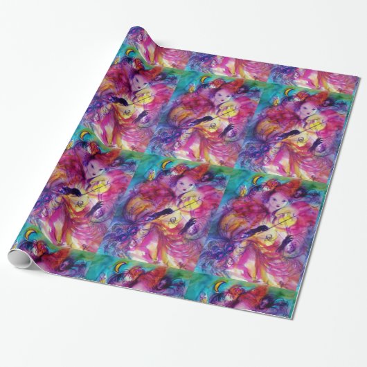 MASQUERADE NACHT / Venetiaans carnaval Cadeaupapier (Uitgerold)