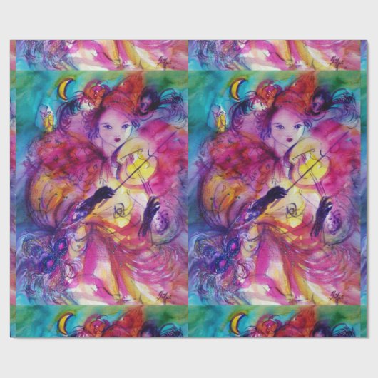 MASQUERADE NACHT / Venetiaans carnaval Cadeaupapier (Vlak)