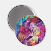 MASQUERADE NACHT / Venetiaans carnaval Magneet (Voorkant / Achterkant)