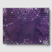 Masquerade paarse zilverglitter gastenboek (Achterkant)