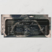  Masquerade & Parels Wedding Kaart (Voorkant / Achterkant)