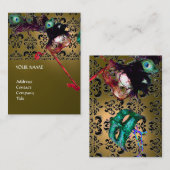 MASQUERADE PARTIJ zwart-wit, demker Visitekaartje (Voorkant / Achterkant)