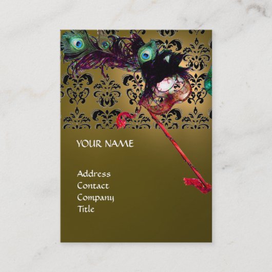 MASQUERADE PARTIJ zwart-wit, demker Visitekaartje (Voorkant)