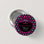 Masquerade Party Favor 1-inch Button rondom de taf (Voorkant /achterkant)