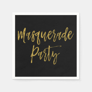 Masquerade Party Gold Foil Verjaardag servetten
