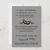 Masquerade Party Invitation for Audrey Kaart (Achterkant)